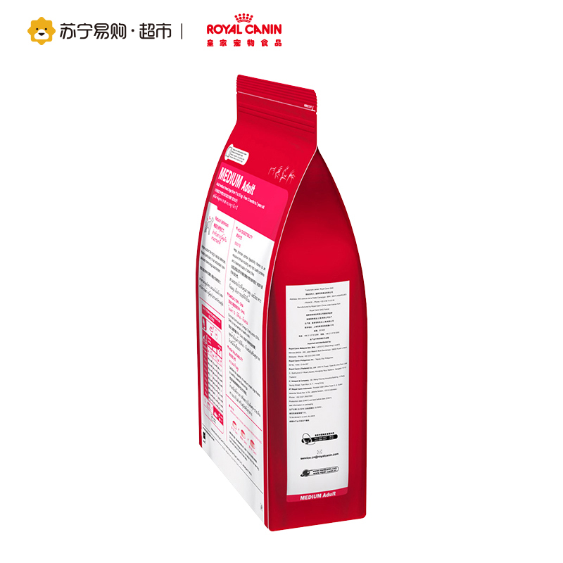 [苏宁易购超市]ROYALCANIN皇家狗粮M25中型犬成犬粮4kg