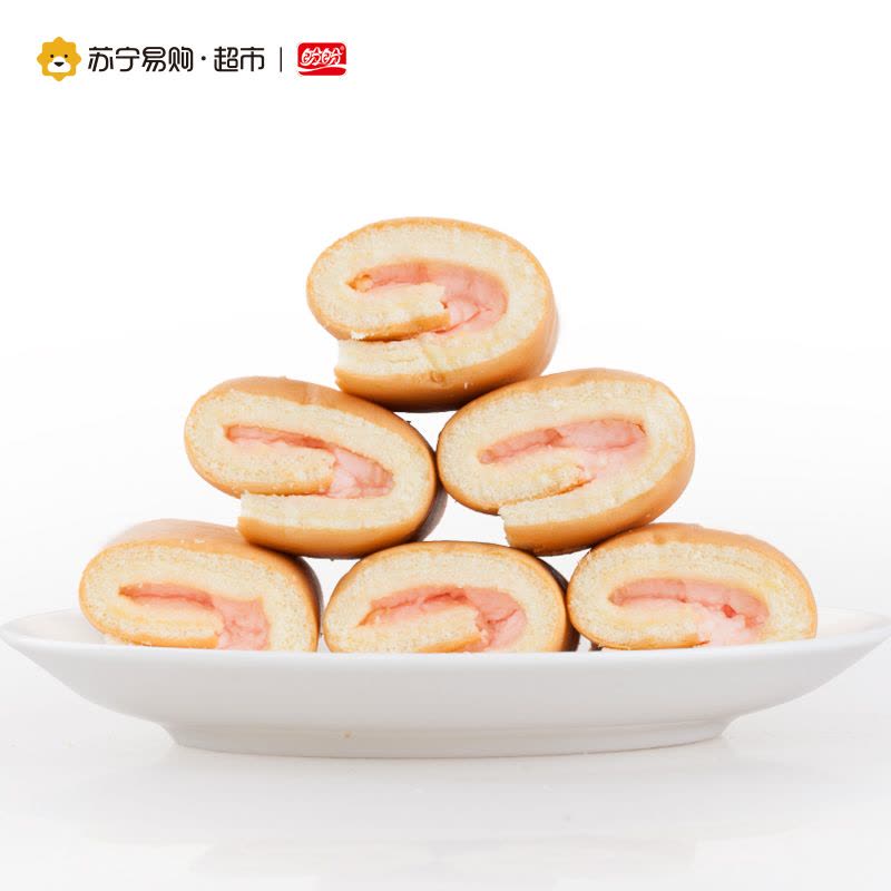 盼盼 瑞士卷1020g 草莓味 早餐糕点心零食 独立小包装图片