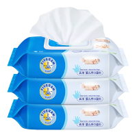 五羊母婴幼儿童婴儿手口湿巾80片×3包带盖 儿童宝宝手口专用湿纸巾 婴幼儿通用