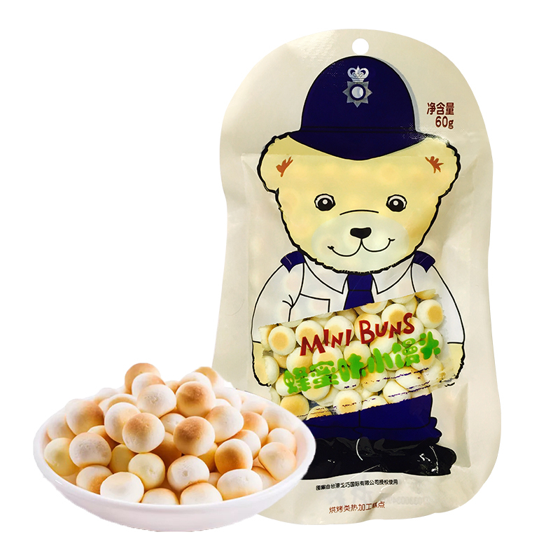 [苏宁自营]培康(TakeCare) 宝宝零食 小馒头60g 蜂蜜味