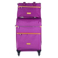 狼域万向轮子母箱包拉杆箱 多尺寸男女行李旅行箱登机密码箱18寸紫色1303-3