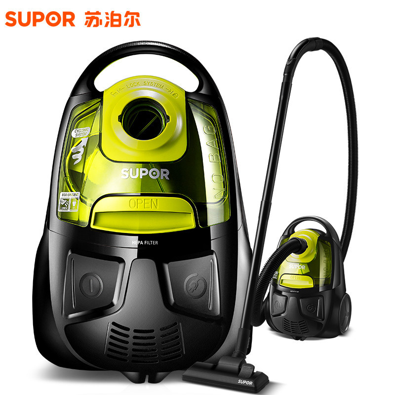 苏泊尔(SUPOR)吸尘器 XCL12B03A-12 家用卧式大功率 静音无耗材 多锥旋风 四级过滤除螨吸尘器