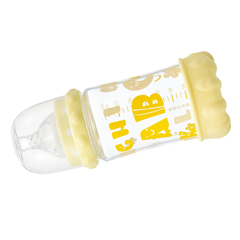 日康弹性护体玻璃奶瓶(240ml) RK-3101