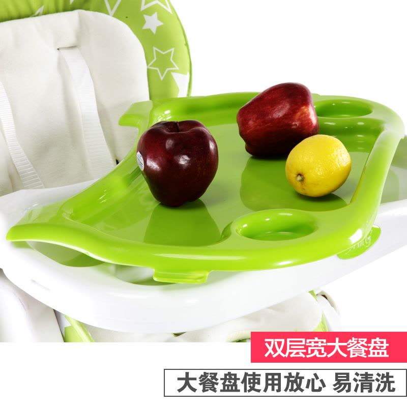 AING爱音 C002多功能高档儿童餐椅/可折叠/可平躺/双餐盘图片