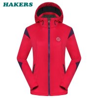 哈克士女式葡萄紫色防风保暖外套436024