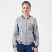 功夫熊猫KUNG FU PANDA女士立领贴布绣棒球服 棒球服开衫外套KDS53CD4033A3