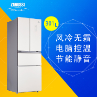 扎努西·伊莱克斯/ZANUSSI ZHE3012LGA 301升电脑风冷玻璃法式多门家用节能冷藏冷冻冰箱(白色)