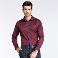 才子休闲提花修身长袖衬衫1151E4221020