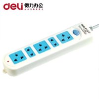 得力3986插座 排座 接线座 接线板 5孔线长1.8米 包邮