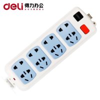 得力3993 拖线板 电源插座接线板 插线板 2.8米长安全插座