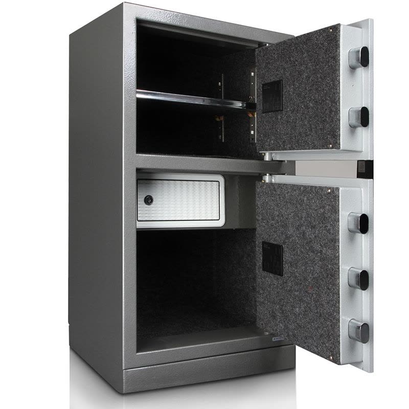 得力保险箱/柜系列3647电子密码防盗保管箱 办公家庭两用保管箱 立式双门保管箱图片