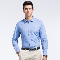 才子蓝色时尚修身长袖衬衫1151E4421100