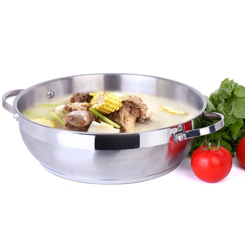 美厨(maxcook)304不锈钢火锅 MJY-28镜月系列28CM复底 (加厚复底 可用电磁炉 高档耐用)