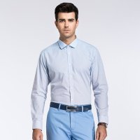 才子蓝色渐变修身长袖衬衫1151E4721100