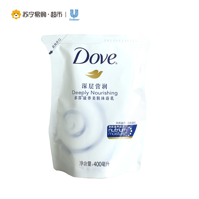 力士(Lux)靓肤沐浴乳晶透滢润1000ml*2+力士恒久嫩肤香皂115g三块装+多芬沐浴乳深层营润400ml*2