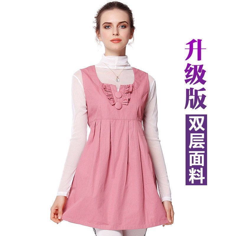 [苏宁自营]婧麒防辐射服孕妇装正品孕妇防辐射衣服围裙放射服银纤维电脑春夏jc5301