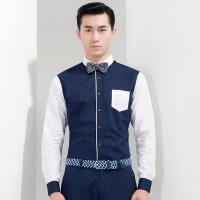 阿仕顿 新款纯棉长袖衬衫男士薄款拼色圆点青年修身型衬衣 A15116238