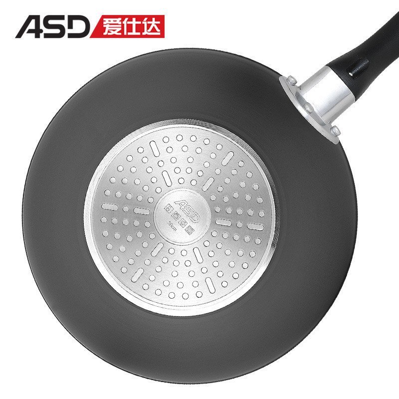 爱仕达/ASD 30cm炒锅 火龙眼新不粘少油烟炒菜锅 高拱可立盖 电磁炉通用炒锅 NJ8330E