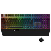 雷柏(Rapoo)V720 RGB全彩背光 电竞机械键盘 黑色黑轴