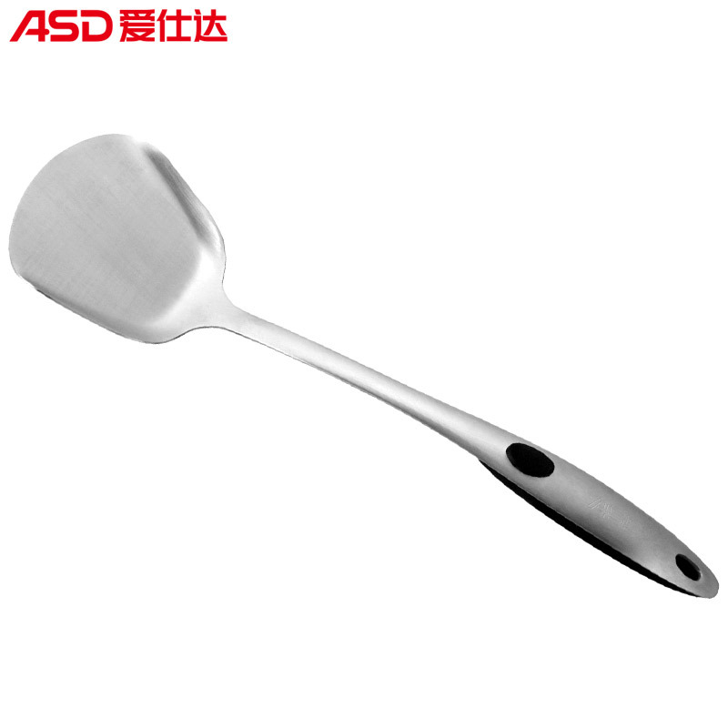 爱仕达(ASD) 不锈钢锅铲 拉丝不锈钢炒勺铲子炒铲中式锅铲 SSQ1-D