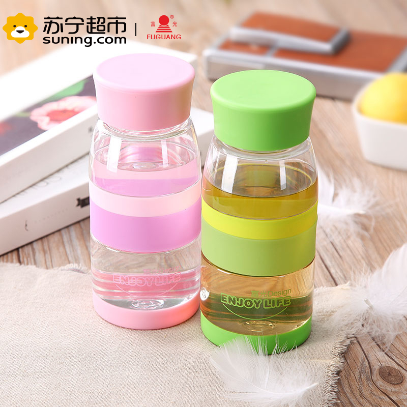 富光(FUGUANG)太空杯FG0060-450 450ml七彩随手杯 450ML小巧便携带茶隔对杯 防烫隔热户外杯子