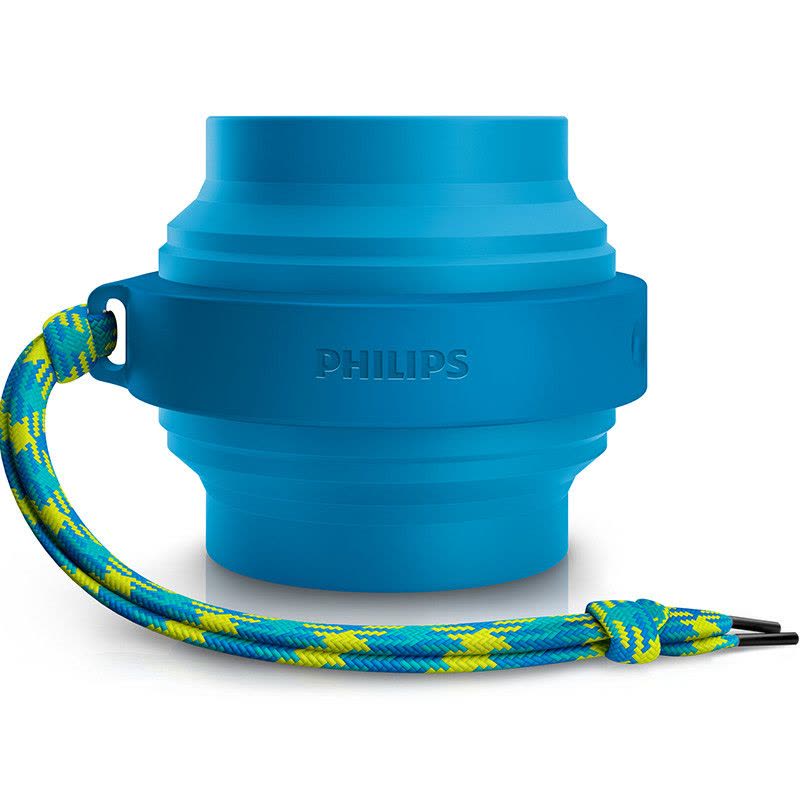 Philips/飞利浦BT2000蓝牙音箱 创意伸缩便携式音响 多媒体迷你户外运动小音响低音炮 蓝色图片