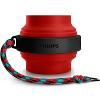 Philips/飞利浦BT2000蓝牙音箱 创意伸缩便携式音响 多媒体迷你户外运动小音响低音炮 红色