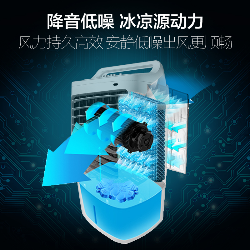 美的(Midea) 冷风扇 AC120-16BW 快速制冷 10L水箱 3档风量 单冷机械版空调扇 家用电风扇空调伴侣