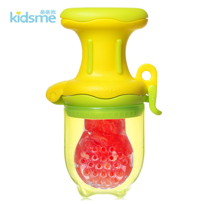 亲亲我(kidsme) 匙尚咀嚼辅食器(抗菌风琴式黄色L)