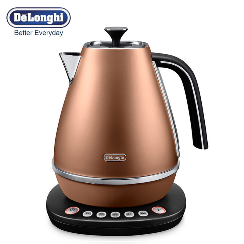 德龙(Delonghi)电热水壶 KBI2011.CP 食品级材质 1.7升大容量 自动断电 5档控温