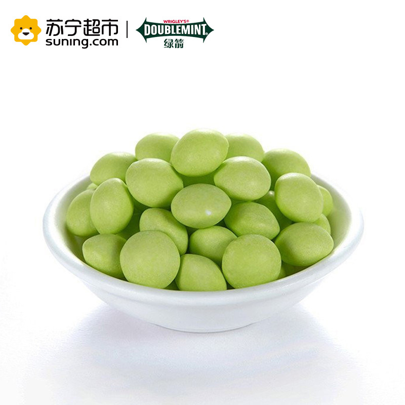 DOUBLEMINT绿箭脆皮软心薄荷糖留兰香薄荷味糖果40g袋装