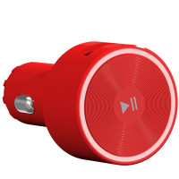 喜马拉雅随车听 车载蓝牙mp3播放器电台FM点播充电发射器 激情红色