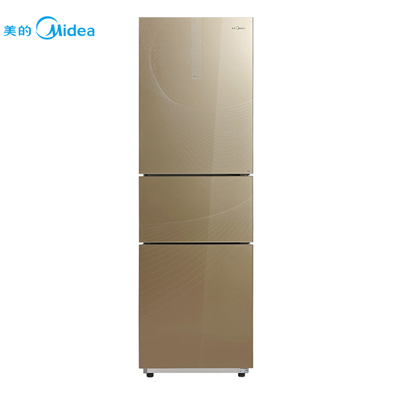 美的(Midea)BCD-212TGMA 212升 钢化玻璃面板 节能静音 三温区分类保鲜时尚家用节能三门电冰箱