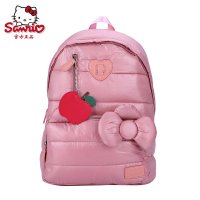hellokitty凯蒂猫成人包女士大容量轻盈保暖羽绒双肩包背包妈咪包粉色