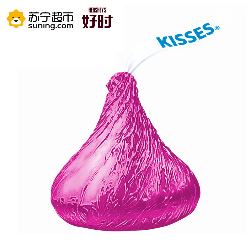 好时 KISSES 牛奶巧克力 散装 500g 粉红色