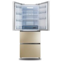 惠而浦(Whirlpool)BCD-403WMGW 403升风冷多门冰箱 第六感离子水雾保鲜(鲁克斯金)金色玻璃外观