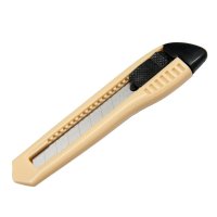 Deli 得力2003 大号耐用塑料壳美工刀/裁纸刀 (黄、蓝混色随机发)