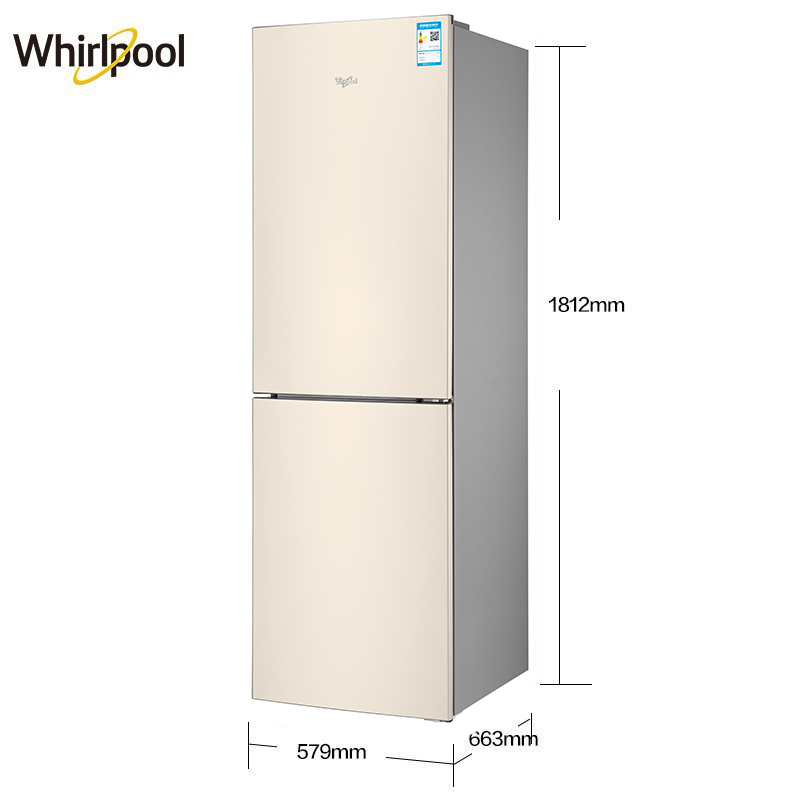 惠而浦（Whirlpool）BCD-269WLZW 269升风冷两门冰箱（玫瑰金）