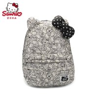 hellokitty凯蒂猫成人包女士大容量轻盈保暖羽绒双肩包背包灰白色