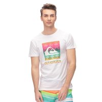 Quiksilver 男士休闲白色纯棉短袖潮T恤上衣41-1250-WHT