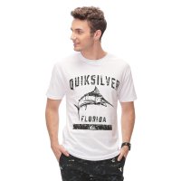 Quiksilver 2016夏季休闲男装短袖圆领运动t恤衫 61-2387-WHT