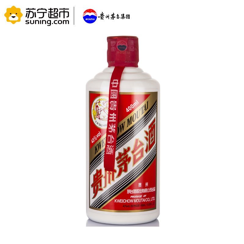 茅台 53度 飞天茅台 酱香型白酒 400mL*6瓶 (整箱装)