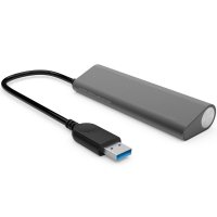 睿因(WAVLINK)WL-UH3048 USB3.0扩展器分线器 四口HUB集线器一拖四高速转换器全金属雅黑