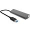 睿因(WAVLINK)WL-UH3048 USB3.0扩展器分线器 四口HUB集线器一拖四高速转换器全金属雅黑