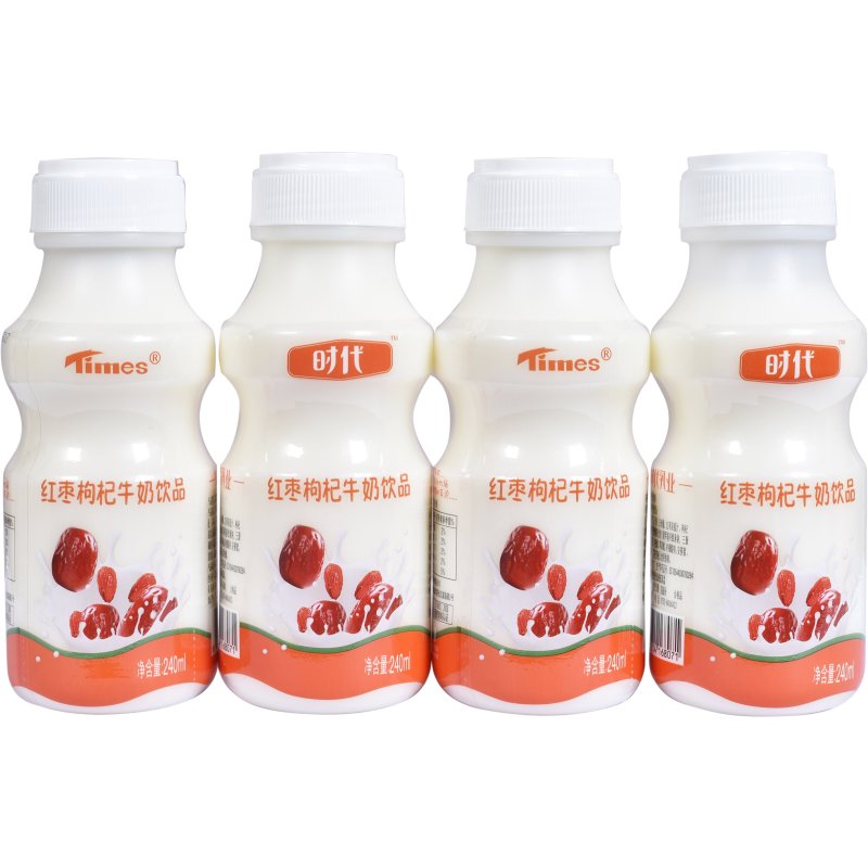 [苏宁易购超市]时代红枣枸杞牛奶饮品1*4*240ml