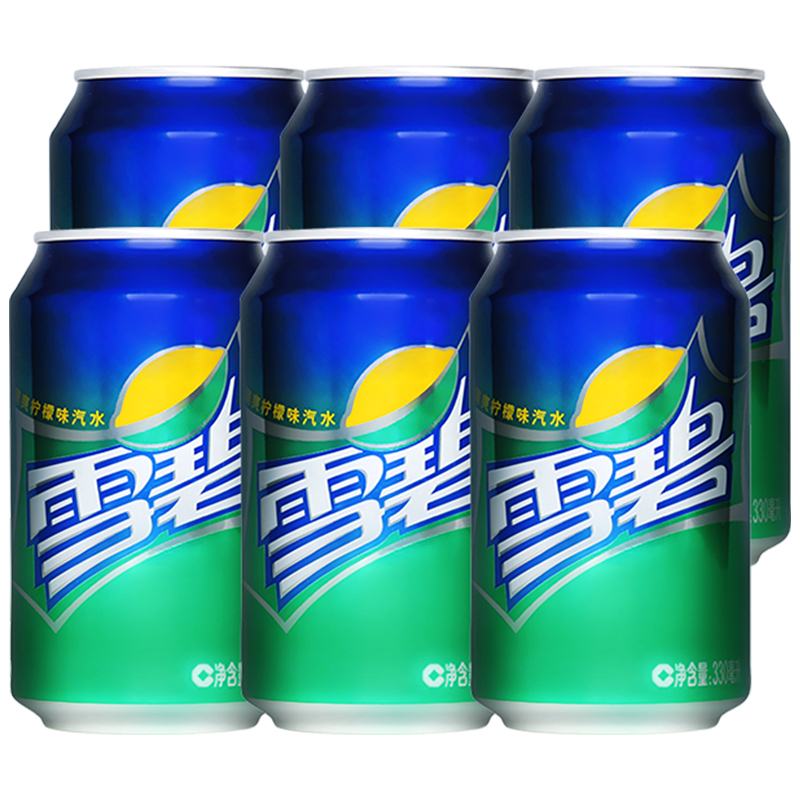 雪碧柠檬味碳酸饮料330ml*6罐高清实拍图