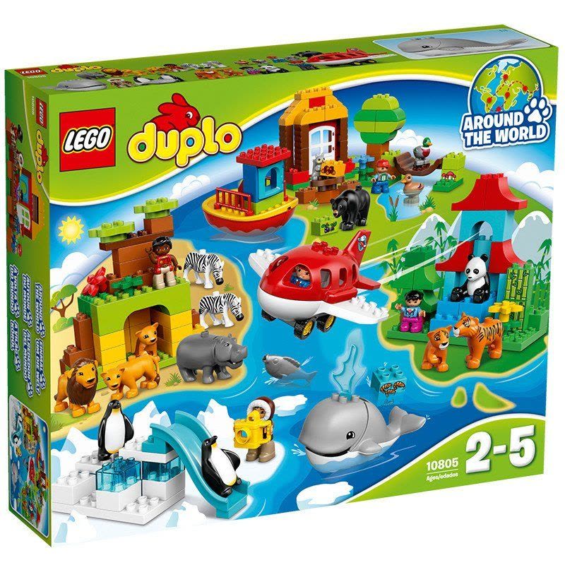 LEGO 乐高 Duplo 得宝系列环球动物大集合 10805 塑料玩具 100-200块 3-6岁图片