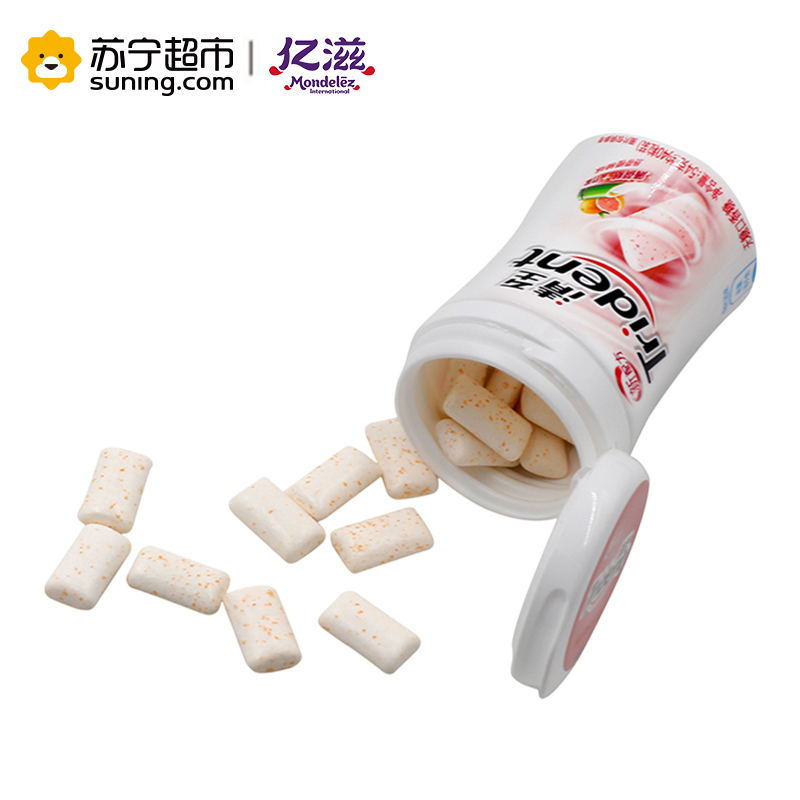 清至无糖口香糖(热带橙柚)54g/40粒 亿滋出品