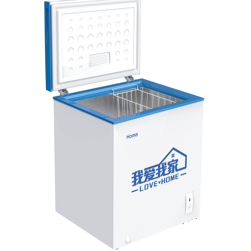 奥马(homa) BC/BD-145 145升 一级节能 冷藏冷冻 卧式 家用 多用途冷柜(蓝晶白)