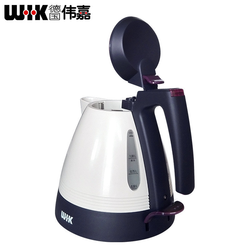 伟嘉(WIK)电热水壶1L 双层塑胶 家用电水壶 专业型9501F(斜顶盖)